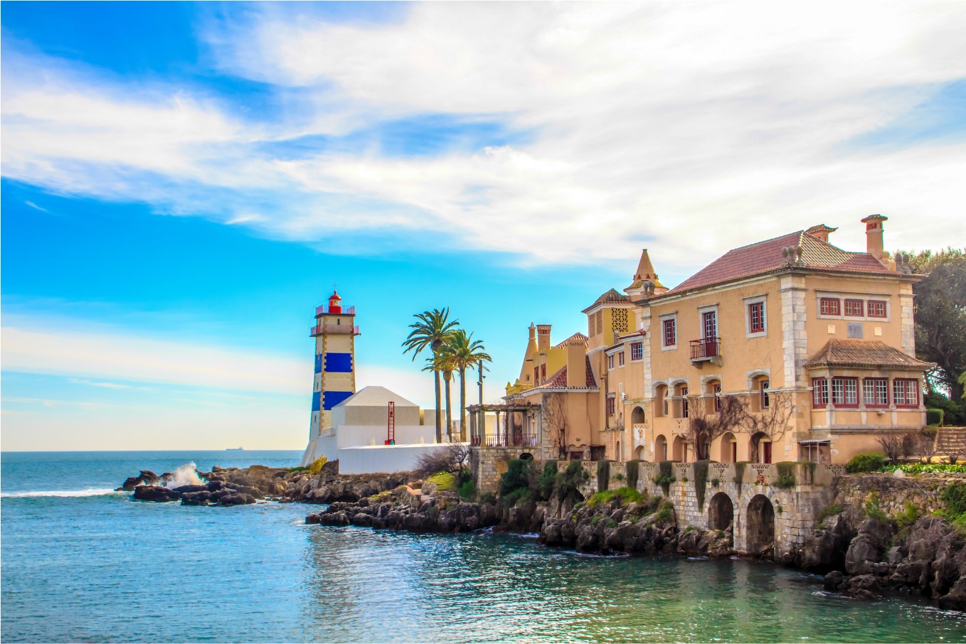 Cascais — farol de Santa Marta e baía